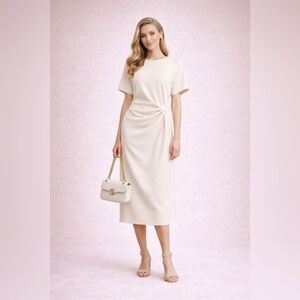 Zara Cream Asymmetrical Dress